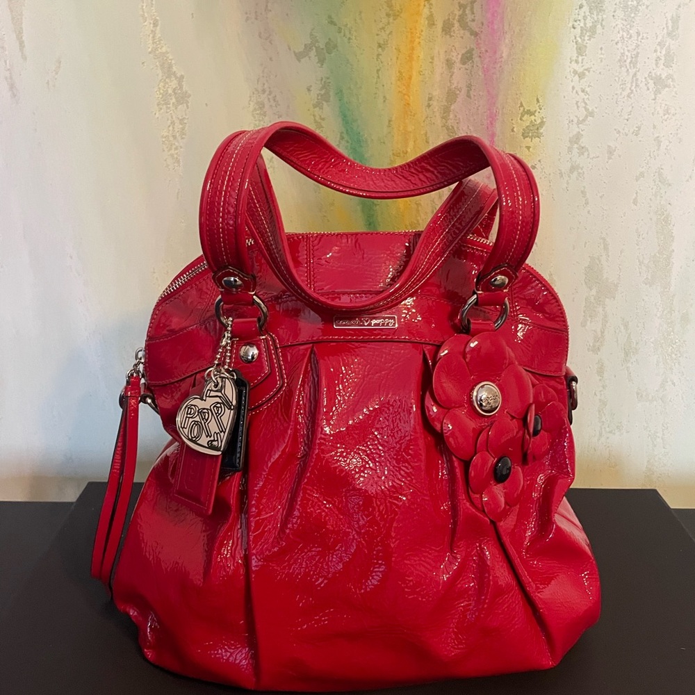 Coach Red Patent Leather Bag